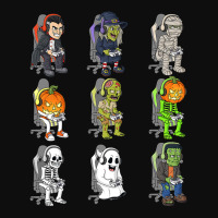 Gamer Halloween Skeleton Vampire Gaming Mummy Boys Kids Teen Crop Top | Artistshot