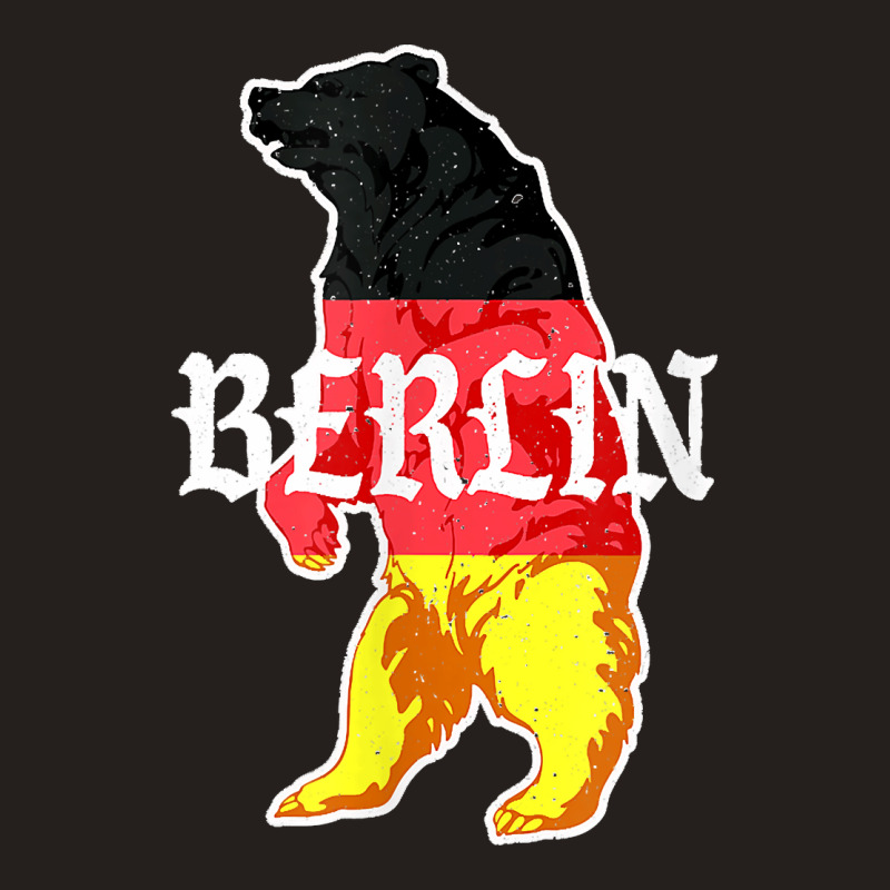 Berlin Bear Painted In The German Flag Vintage Typography Tank Top | Artistshot