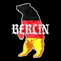 Berlin Bear Painted In The German Flag Vintage Typography Men's Long Sleeve Pajama Set | Artistshot