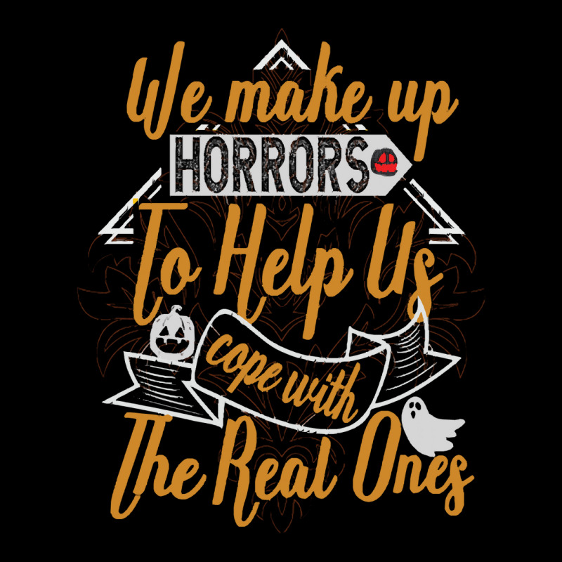 Halloween Funny Costume T  Shirt We Make Up Horrors To Help Us Cope Wi Kids Cap | Artistshot