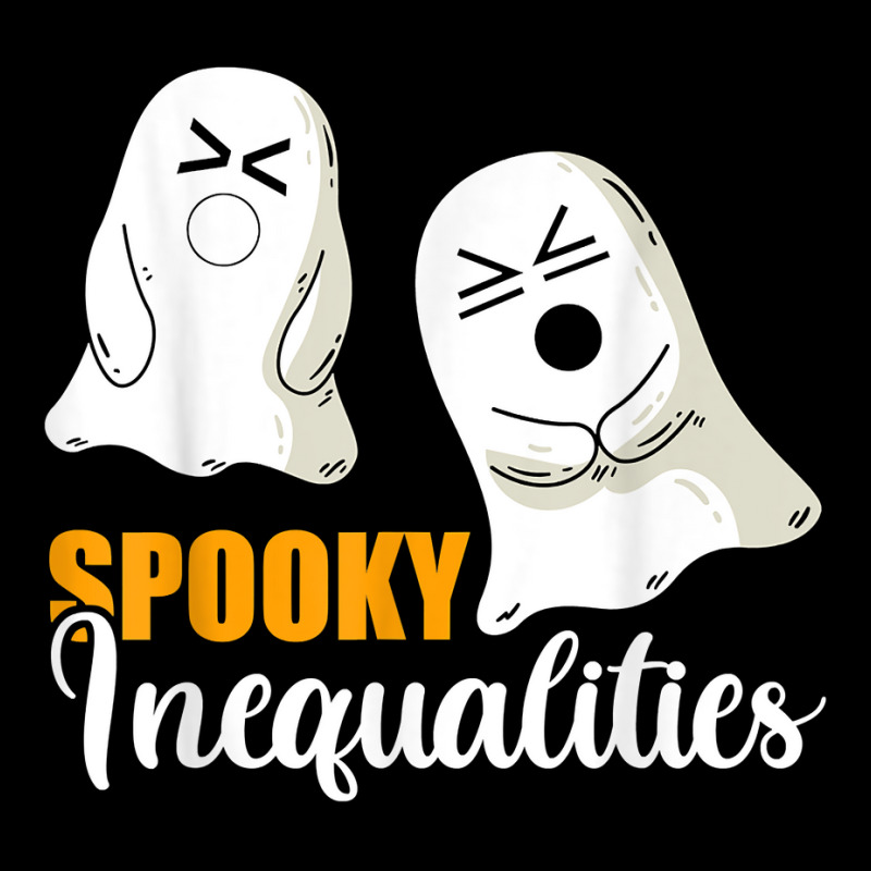 Men Halloween Math Teacher Shirt, Spooky Inequalities Ghosts T Shirt Adjustable Cap by cm-arts | Artistshot