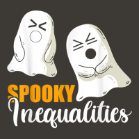 Men Halloween Math Teacher Shirt, Spooky Inequalities Ghosts T Shirt Bucket Hat | Artistshot