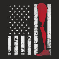 Amputee Patriotic Prosthetic Leg Flag Ladies Fitted T-shirt | Artistshot