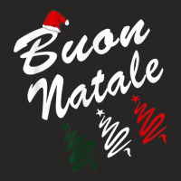 Buon Natale Santa Hat T Shirt Ladies Fitted T-shirt | Artistshot