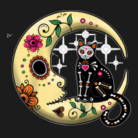 Funny Cat & Moon Sugar Skull Dia De Los Muertos Day Of Dead Raglan Bas Hoodie & Jogger Set | Artistshot