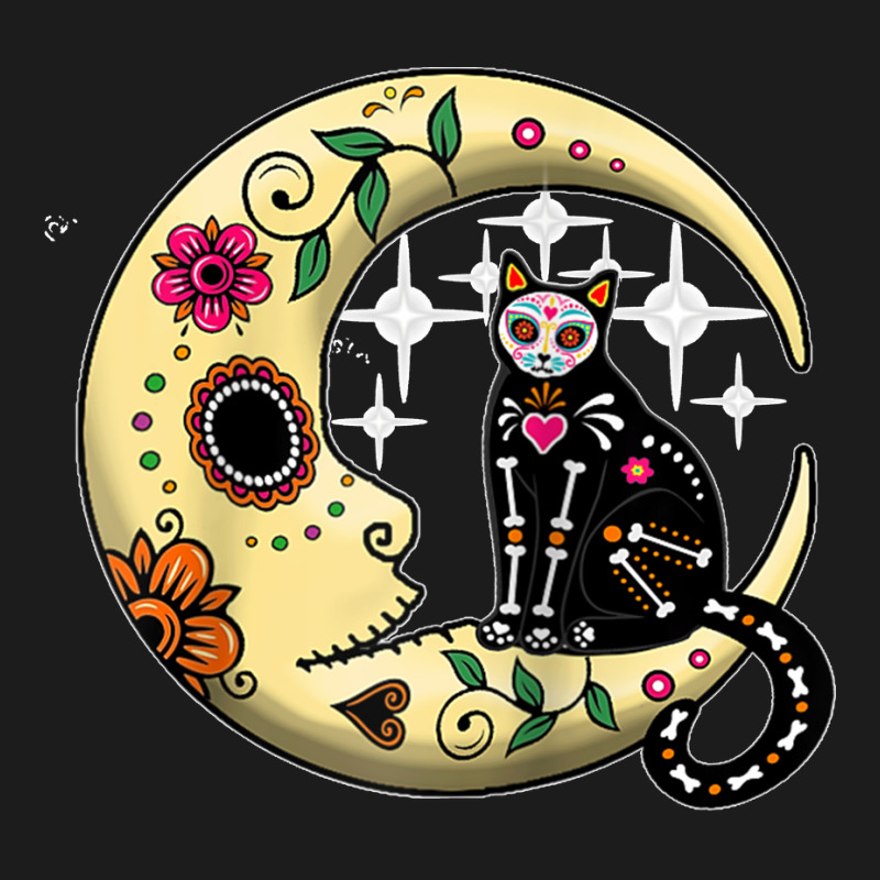 Funny Cat & Moon Sugar Skull Dia De Los Muertos Day Of Dead Raglan Bas Hoodie & Jogger Set | Artistshot