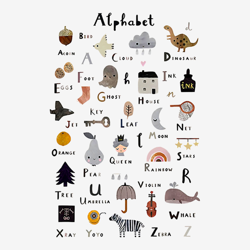 Funny Objects Alphabet Abcs Learning Kindergarten Adult Kids T Shirt Adjustable Cap | Artistshot