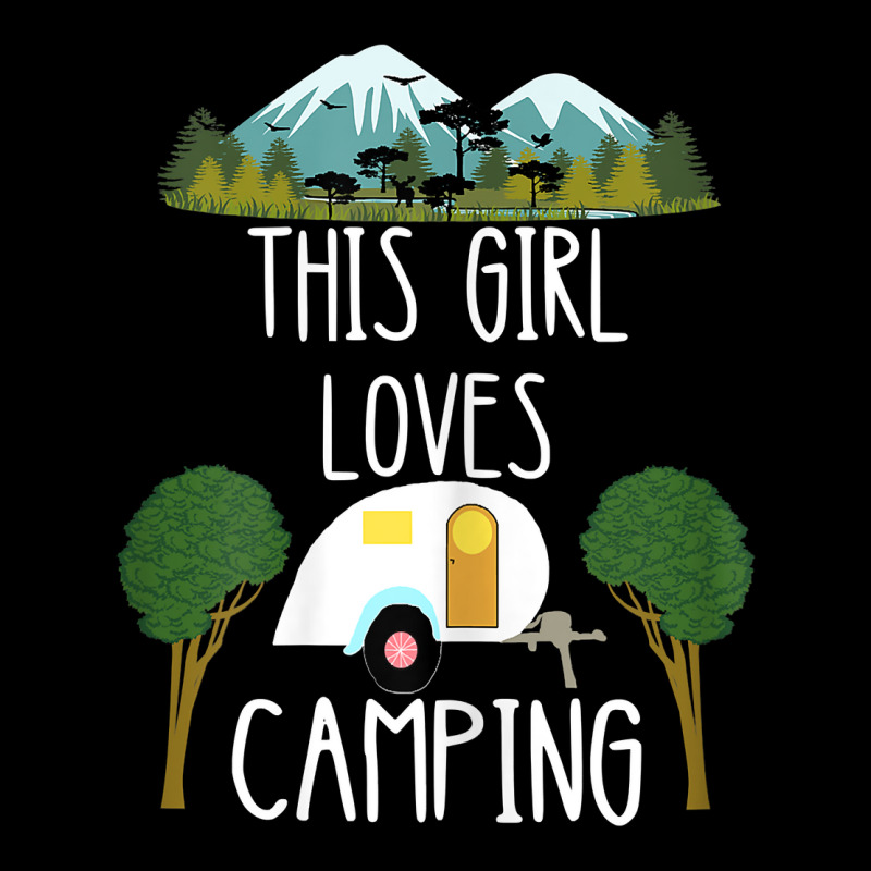 This Girl Loves Camping Rv Teardrop Trailer Camper Caravan Adjustable Cap by MarilynCleo | Artistshot