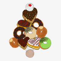 Donut Christmas Tree Festive Funny Holiday Food Meme Adjustable Cap | Artistshot