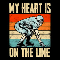 Football My Heart Is On The Line Offensive Lineman Cropped Hoodie | Artistshot