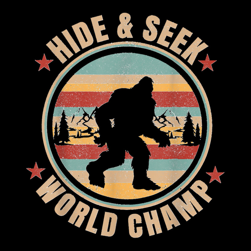 Bigfoot Sasquatsch Vintage Retro Hide & Seek World Champion V-Neck Tee by cm-arts | Artistshot