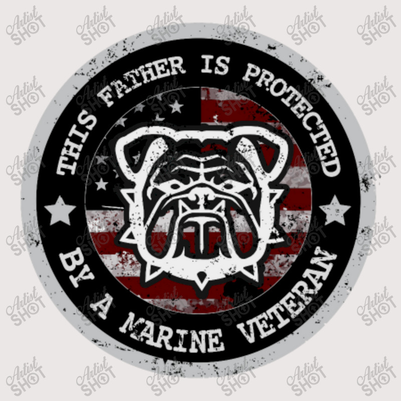 Marine Father Protected By Marine Veteran Marine Family Pocket T-Shirt by QomarXabier | Artistshot