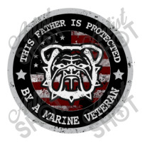 Marine Father Protected By Marine Veteran Marine Family Crewneck Sweatshirt | Artistshot