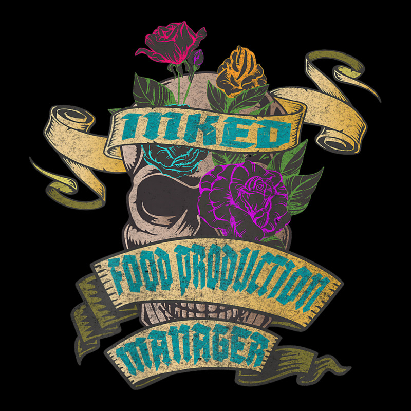 Food Production Manager Inked Skull Tattoo Backside Design Youth Hoodie | Artistshot