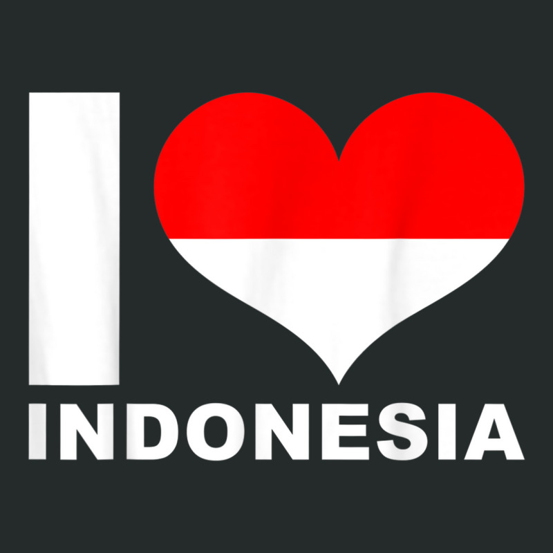 I Love Indonesia   Heart Flag Indonesia Women's Triblend Scoop T-shirt | Artistshot