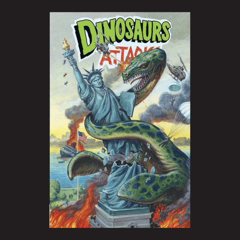 Dinosaurs Attack In Manhattan, Dinosaurs, Attack, Manhattan, The Dinos T-shirt | Artistshot