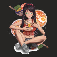 Anime Girl And Ramen Anime Girl And Foods Collection Item 2 Ladies Fitted T-shirt | Artistshot