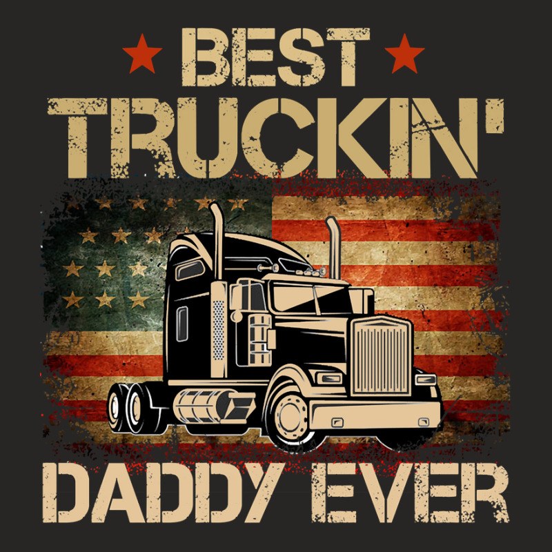 Truck Lover Trucker Mens Truck Driver Dad Trucker For Best Truckin Dad Ladies Fitted T-Shirt by peafowl | Artistshot