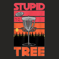 Stupid Tree Pinetree Sunset Funny Disc Frisbee Golf Player T Shirt Ladies Fitted T-shirt | Artistshot