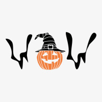 Wow Halloween Pumpkin Light Illustration Ladies Fitted T-shirt | Artistshot