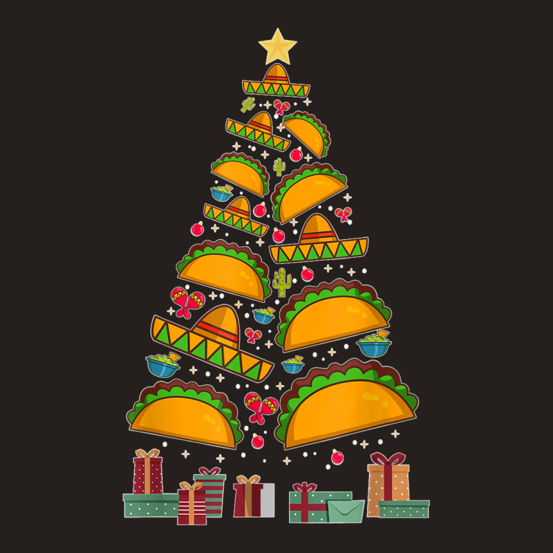 Funny Mexican Xmas Tree Tacos Burritos Feliz Navidad Tank Top | Artistshot