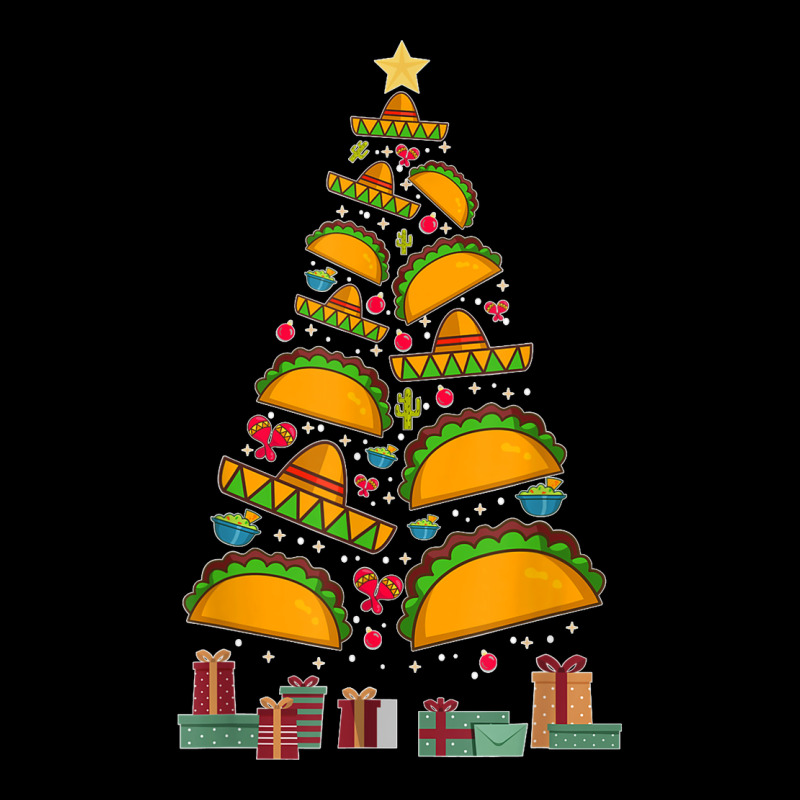 Funny Mexican Xmas Tree Tacos Burritos Feliz Navidad Long Sleeve Shirts | Artistshot