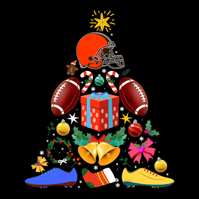 Football Football Tree Christmas Ornament Funny Xmas Boys Cleveland 14 Legging by pester | Artistshot