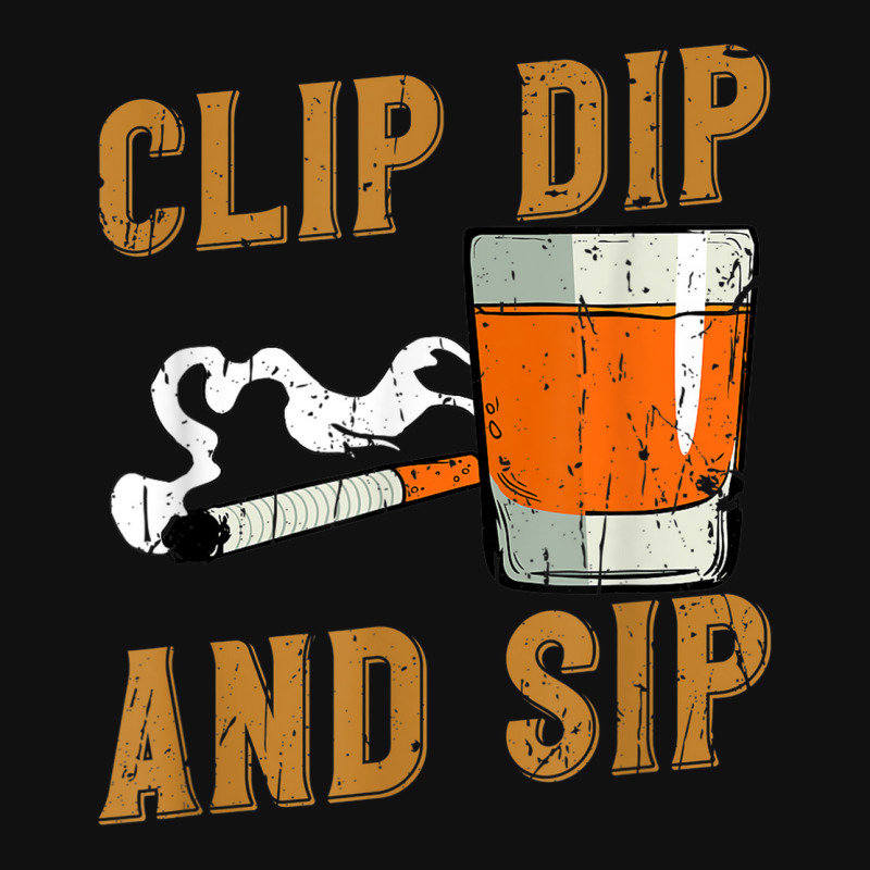 Clip Dip And Sip   Tobacco And Whiskey Baby Beanies | Artistshot