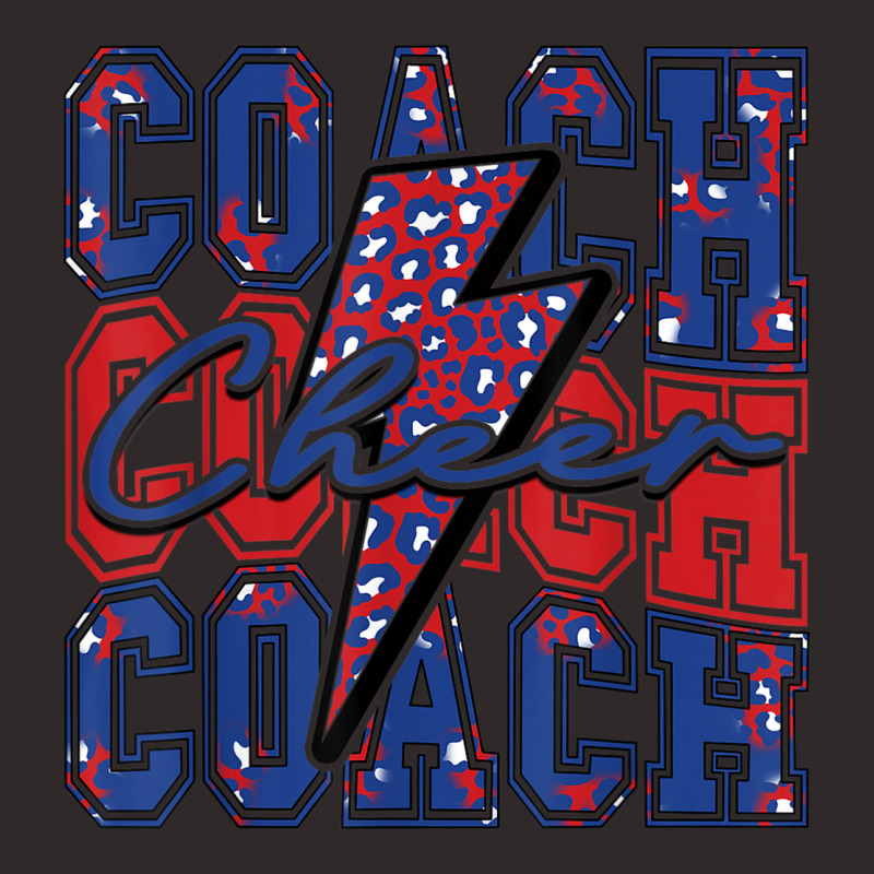 Cheer Coach Lightning Bolt Cheer Leopard Blue Red Racerback Tank by Hoodies | Artistshot