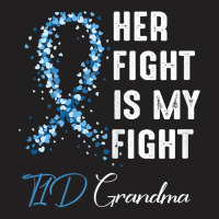 Womens Her Fight Is My Fight T1d Grandma Type 1 Diabetes Awareness T-shirt | Artistshot