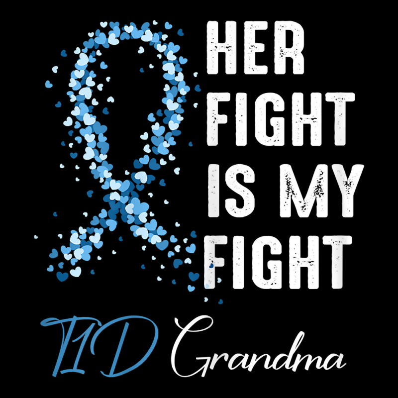 Womens Her Fight Is My Fight T1d Grandma Type 1 Diabetes Awareness Men's Long Sleeve Pajama Set | Artistshot