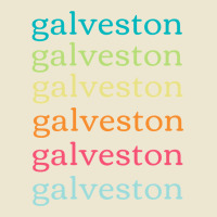 Galveston Texas (tx) Cute And Colorful Repeating Text Long Sleeve T Sh Cropped Hoodie | Artistshot