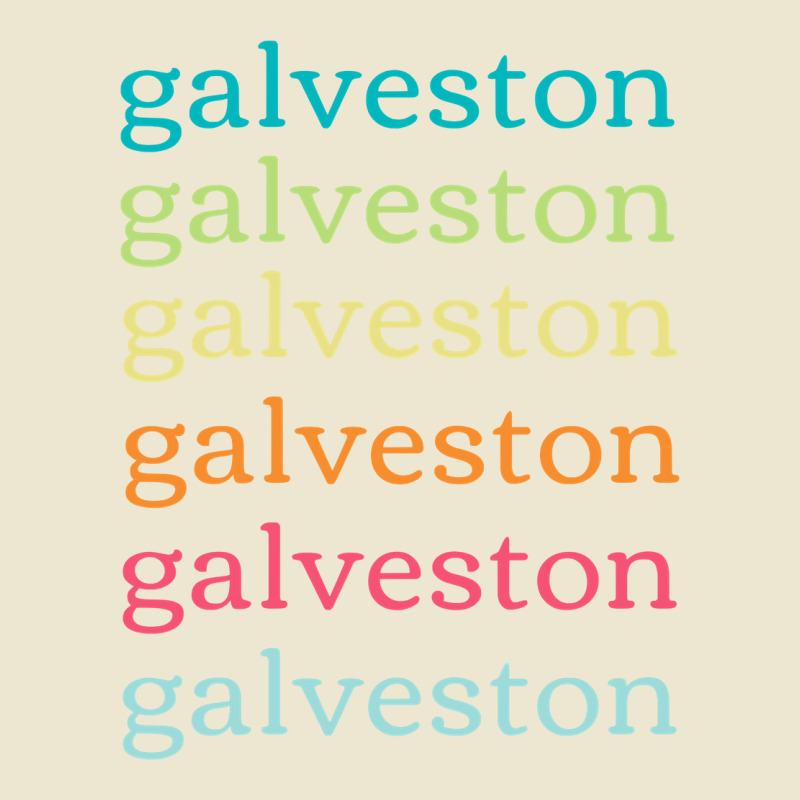 Galveston Texas (tx) Cute And Colorful Repeating Text Long Sleeve T Sh Cropped Hoodie by cm-arts | Artistshot