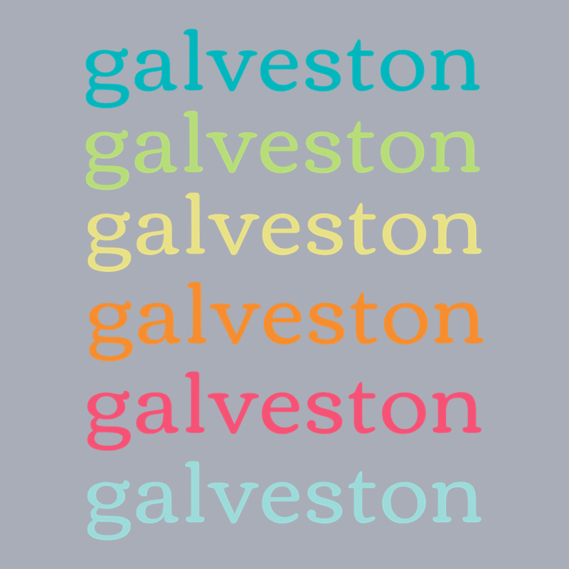 Galveston Texas (tx) Cute And Colorful Repeating Text Long Sleeve T Sh Tank Dress by cm-arts | Artistshot