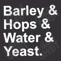 Barley, Hops, Water, Yeast Vintage Hoodie And Short Set | Artistshot