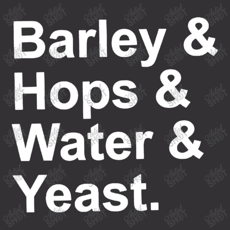 Barley, Hops, Water, Yeast Vintage Hoodie And Short Set | Artistshot