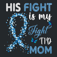 Womens His Fight Is My Fight T1d Mom Diabetes Awareness Crewneck Sweatshirt | Artistshot