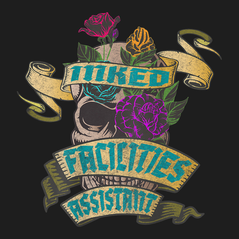 Facilities Assistant Inked Skull Tattoo Backside Design Classic T-shirt by Market | Artistshot