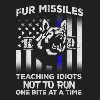 Fur Missiles Teaching Idiots Not To Run K9 Police Dog T Shirt Ladies Polo Shirt | Artistshot