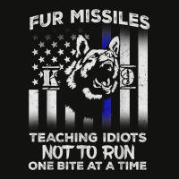 Fur Missiles Teaching Idiots Not To Run K9 Police Dog T Shirt Scorecard Crop Tee | Artistshot