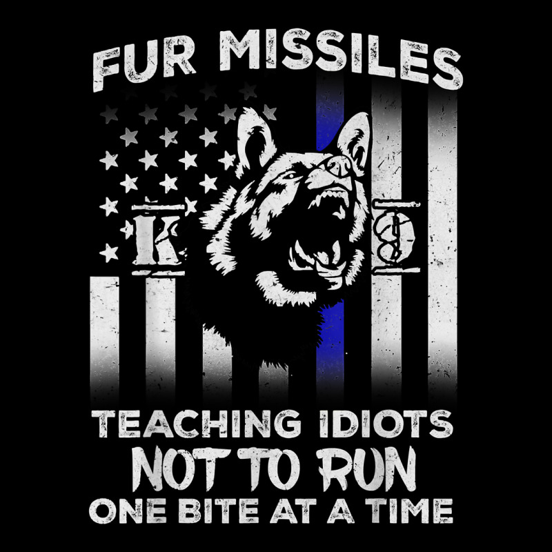 Fur Missiles Teaching Idiots Not To Run K9 Police Dog T Shirt Cropped Sweater by cm-arts | Artistshot