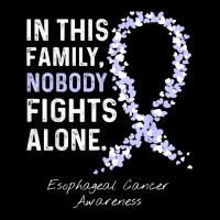 In This Family Nobody Fights Alone Esophageal Cancer Adjustable Cap | Artistshot