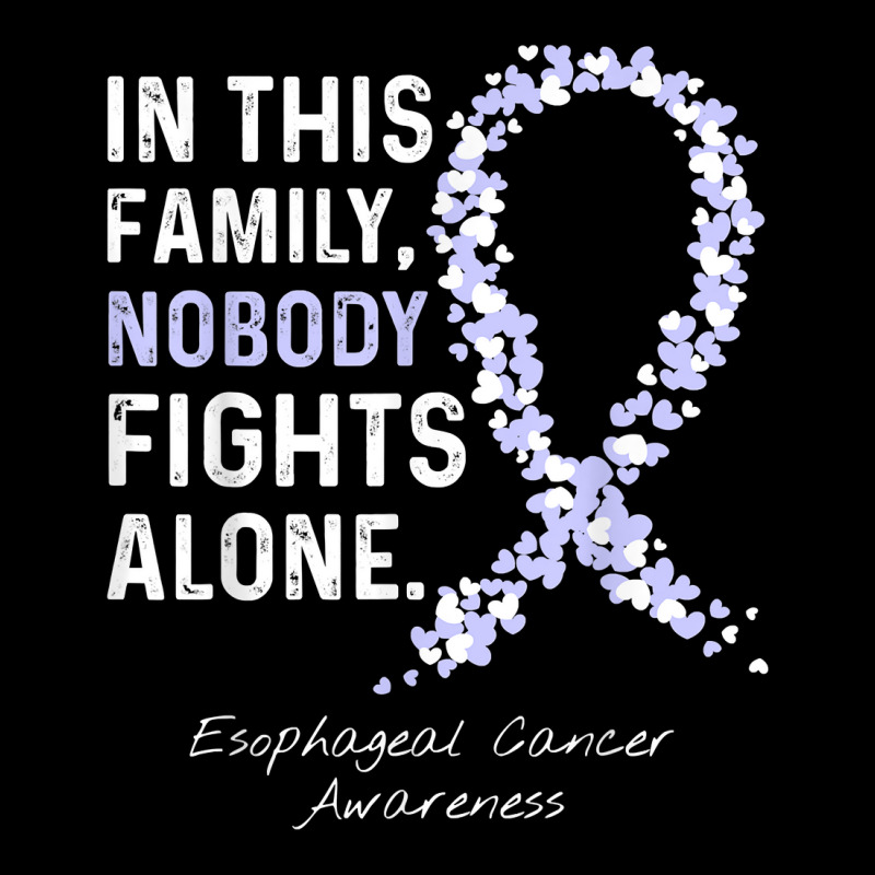 In This Family Nobody Fights Alone Esophageal Cancer Adjustable Cap by KellyStella | Artistshot