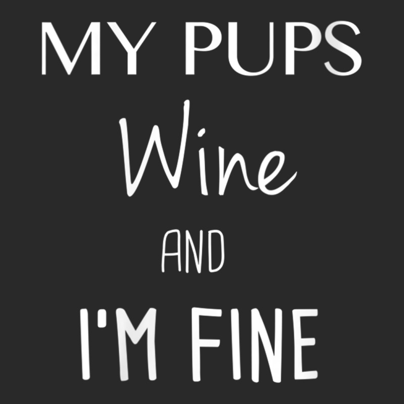 Womens My Pups Wine And I'm Fine V Neck T Shirt Printed Hat | Artistshot