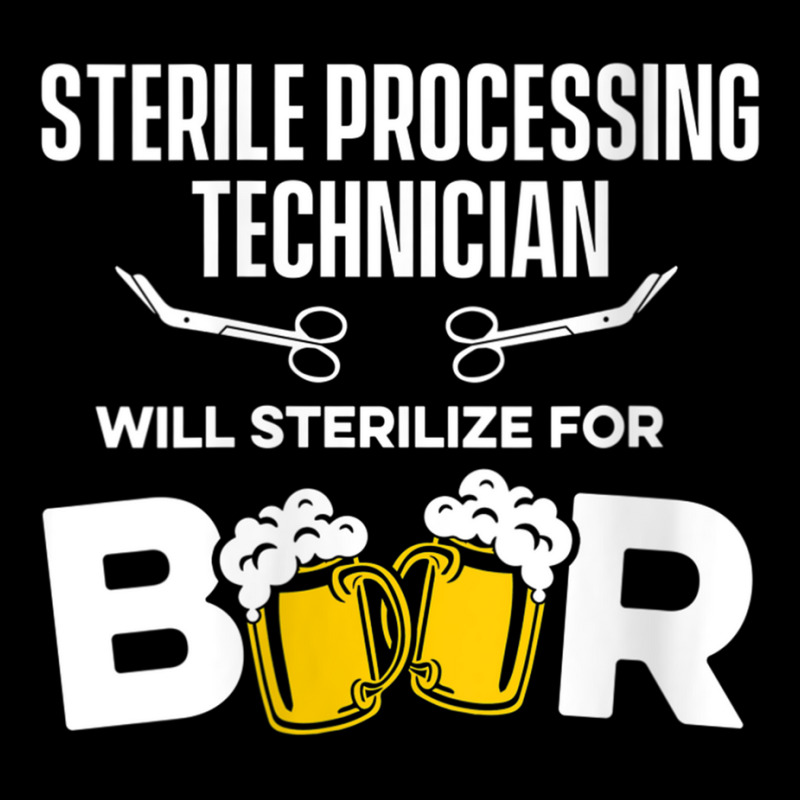 Womens Sterile Processing Technician For Beer Funny Tech V Neck T Shir Cropped Hoodie by cm-arts | Artistshot