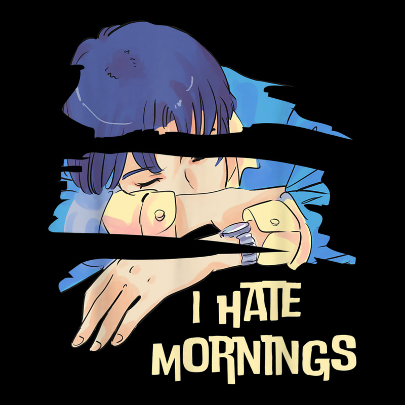 Funny I Hate Mornings Anime   Cool Anime I Hate Mornings V-neck Tee | Artistshot