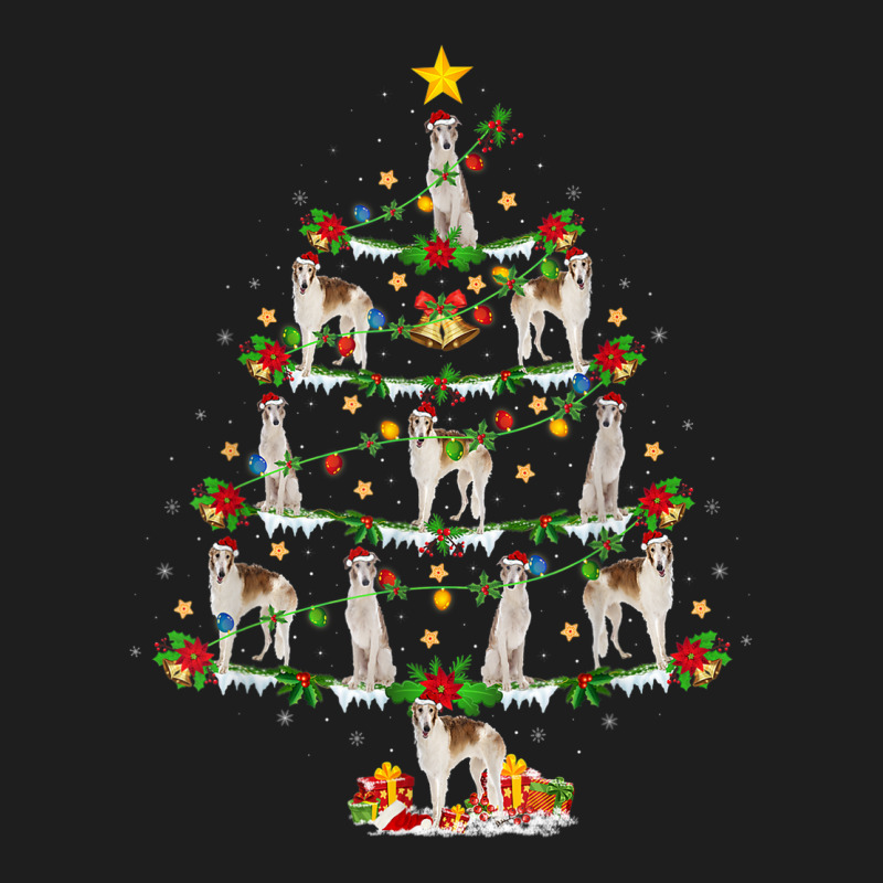 Borzoi Dog Lover Xmas Lights Borzoi Christmas Tree Classic T-shirt | Artistshot