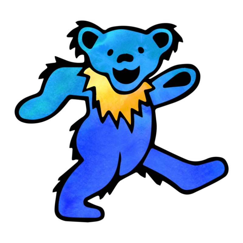 Blue Grateful Dancing Hippie Classic Rock Dead Bear Sticker | Artistshot