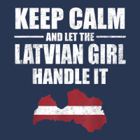 Keep Calm Let The Latvian Girl Handle It T Shirt Litva Map Men Denim Jacket | Artistshot