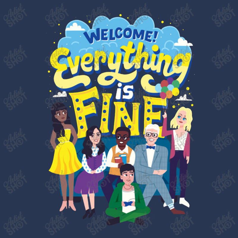 Everything Is Fine The Good Place Men Denim Jacket | Artistshot